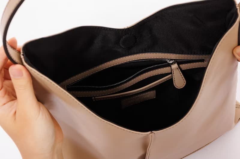 Lukbag真皮側背包|金字塔三角設計肩背包| 小號 | 奶茶色 |訂製款