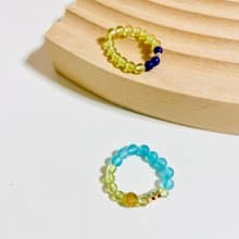 天河石橄欖石串珠戒指/開運招財/水晶療癒/母親節禮物/送禮
