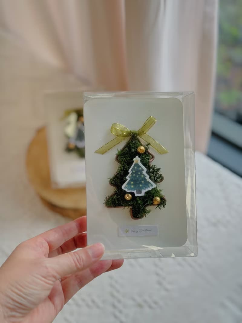 【現貨】聖誕小樹祝福卡片.聖誕禮物.交換禮物.聖誕節.聖誕樹.