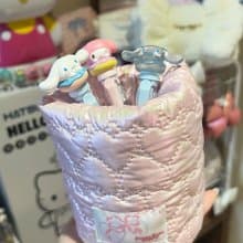 Sweetstore Supply原創可愛*限量*偏光閃粉色夾棉加厚化妝刷筆筒