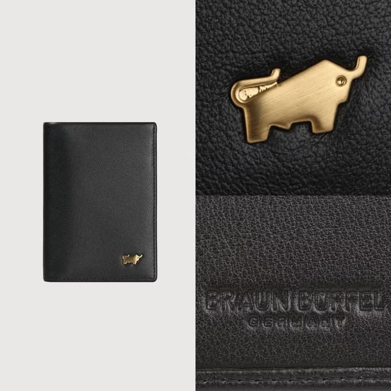 【滿3999送鑰匙圈】新遊牧族-TW 4卡名片夾-黑色/BF380-402-BK