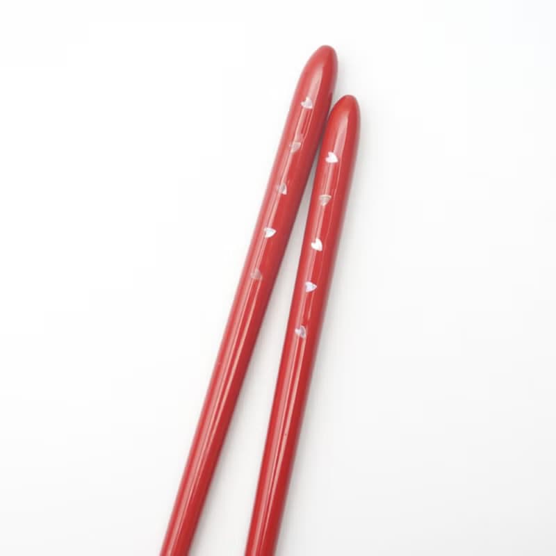 兵左衛門　箸ギフトセット　招き猫　星のしずく　赤・中　21.5cm