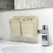 多件優惠-冰箱小物置物籃附吸盤 置物吸盤 儲物籃吸盤 台灣製