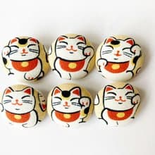 布釦 針織 編織 縫紉 手作材料 招財貓 鈕釦 DIY材料