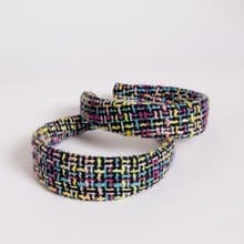 colorful kitsch tweed hairband handmade headband