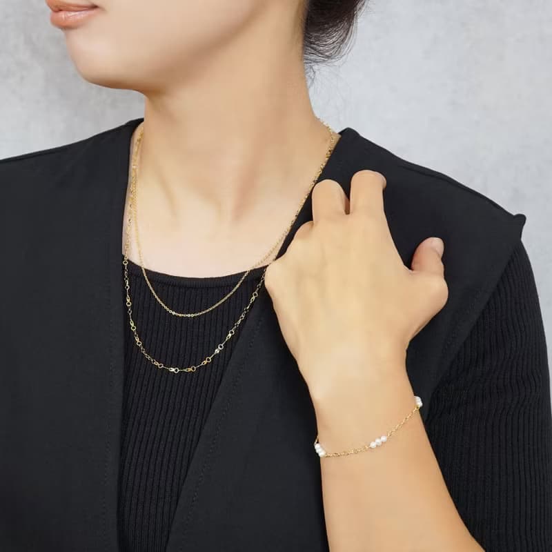 【僅限網路與部分商店】 Gold Filled 淡水珍珠手鍊