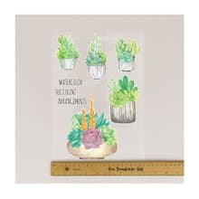 布用蕨類植物盆栽熨燙貼紙燙畫 | 熱轉印花貼紙