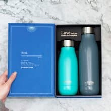 wbottle 保溫瓶情人節禮盒情侶禮物套裝304不銹鋼雙層真空泡茶杯