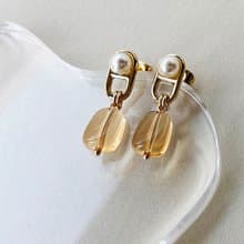 パールバックルビーズピアス/イヤリング