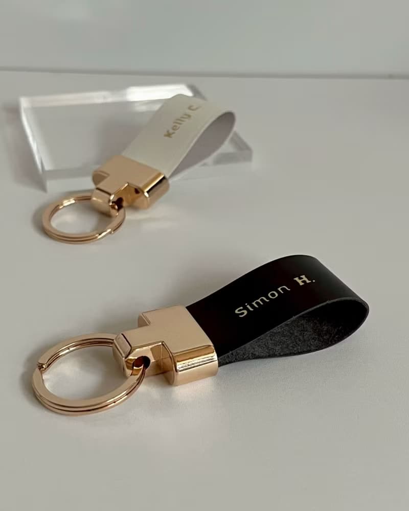 流光真皮鑰匙圈