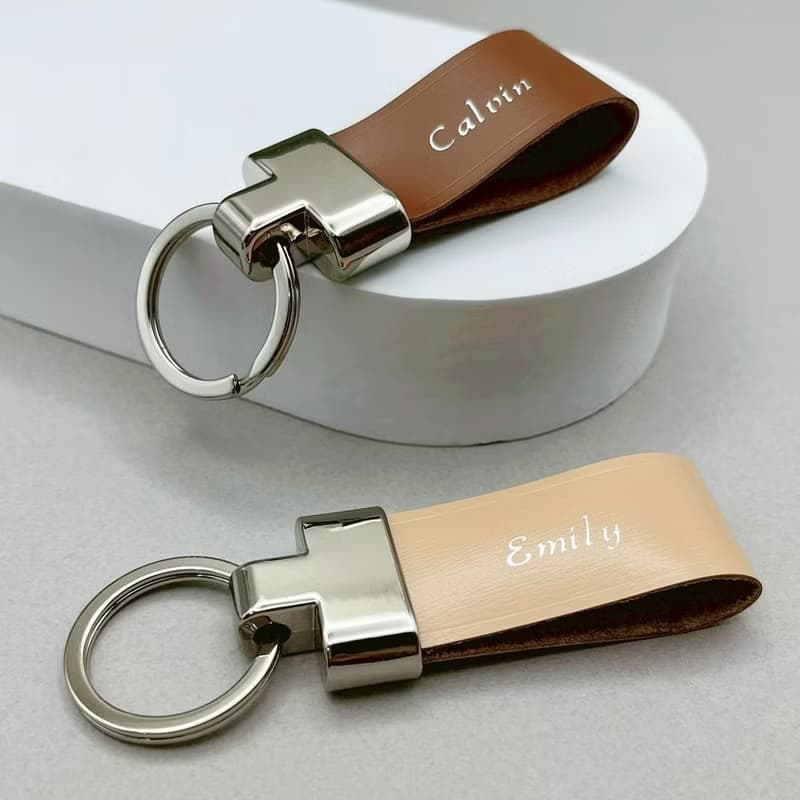 流光真皮鑰匙圈