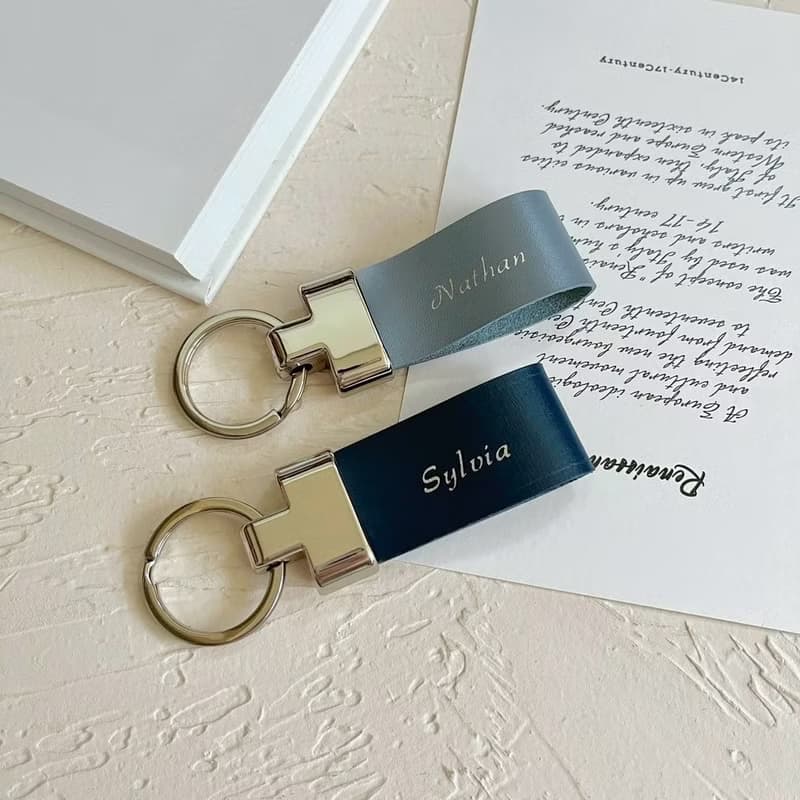 流光真皮鑰匙圈