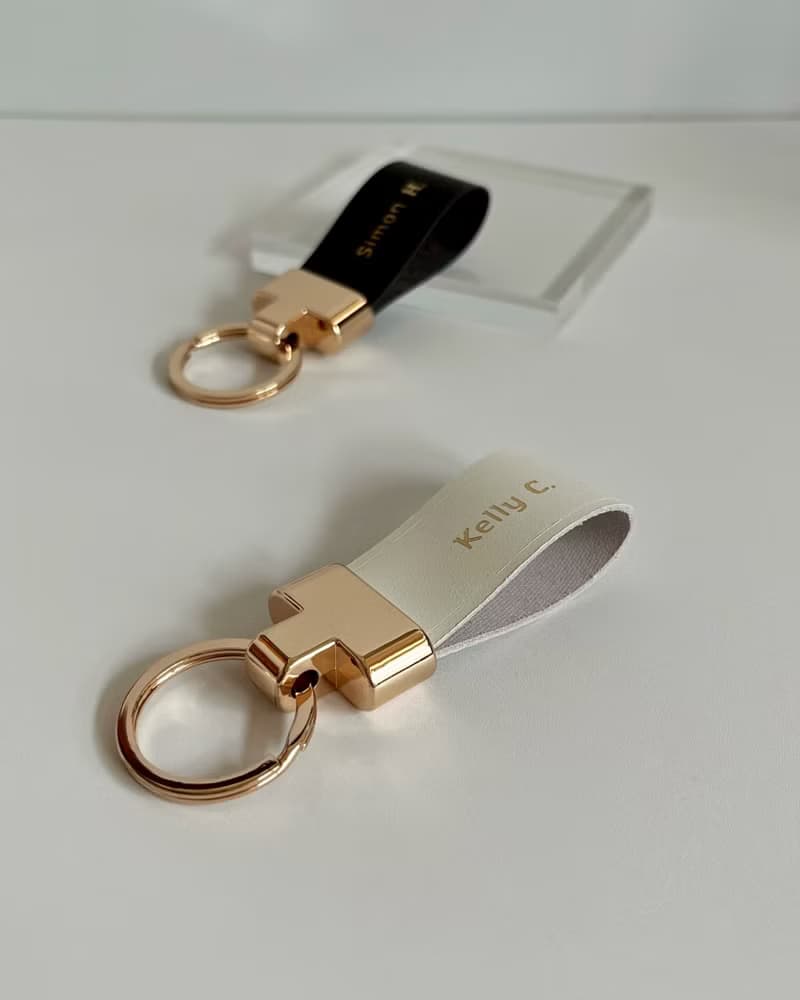 流光真皮鑰匙圈