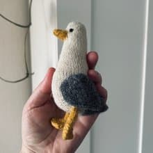 Knitted toy seagull | Handmade toy