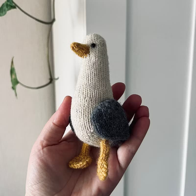 Knitted toy seagull | Handmade toy