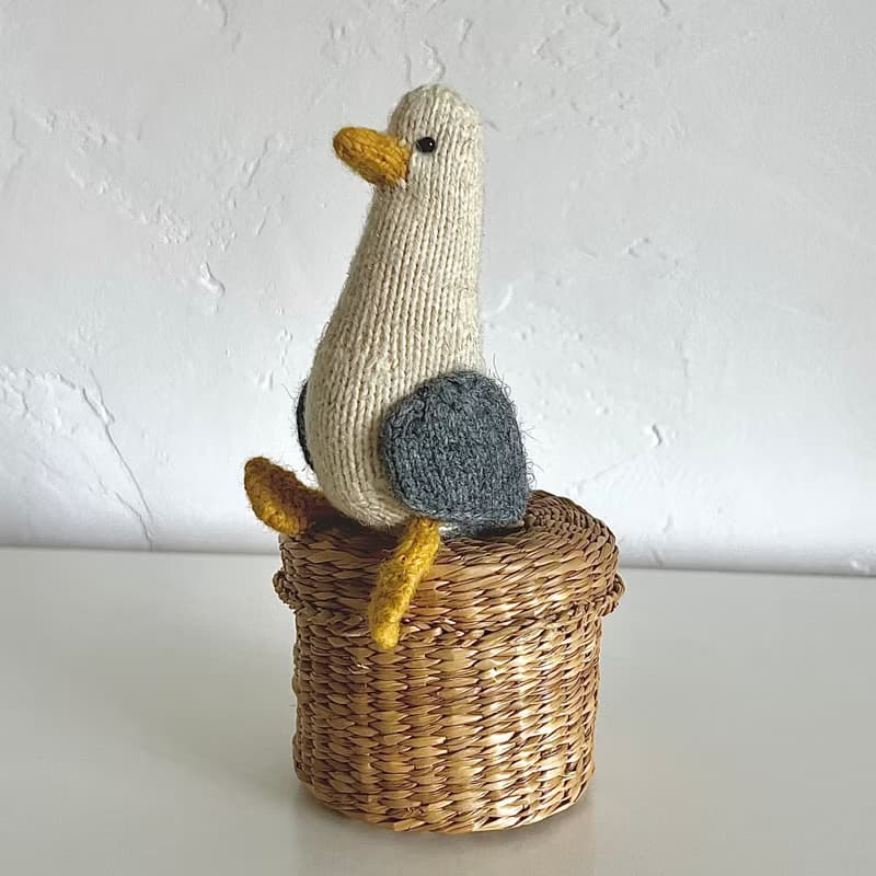 Knitted toy seagull | Handmade toy