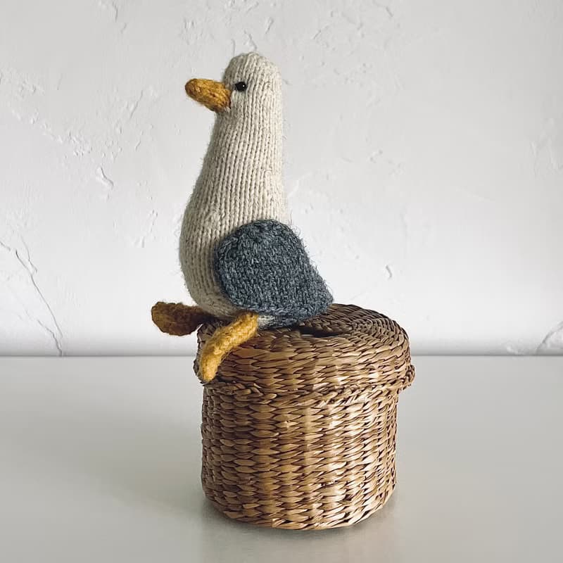 Knitted toy seagull | Handmade toy