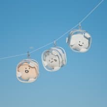 雲朵曬娃包 喜怒哀樂 遛娃包 痛包 透明收納包 娃娃展示
