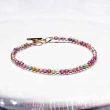 マルチカラートルマリンによるオーロラのブレスレット　Aurelia