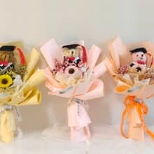 【藍芯手作】點點小熊畢業花束 畢業季送禮 情人節花束 生日禮物