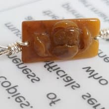 【親翠】天然翡翠 紅翡蓮花袖珍手牌小精品