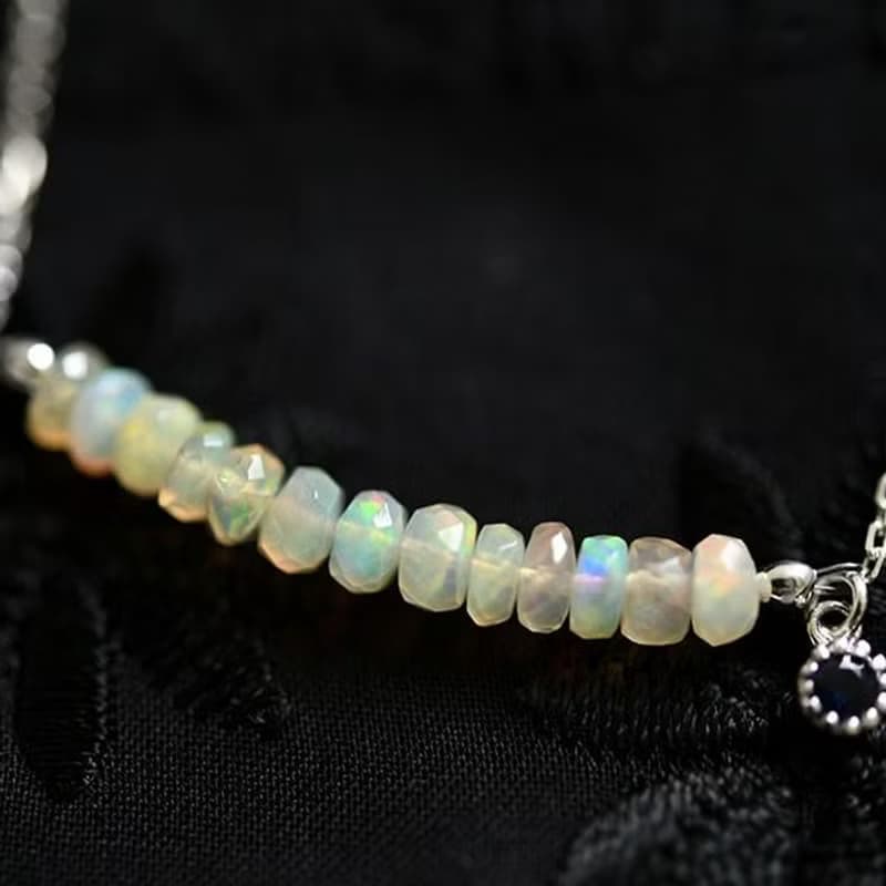 願いを叶う 妖精の石 ウォーターオパール ブレスレット 10月誕生石 925SVバージョン