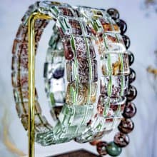 【四季幽靈】清透料 彩幽靈/花幽靈/水晶手鍊手排