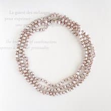 バロックパール アンティークシルバー 超ロングネックレス 120cm