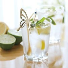 日本高桑金屬  日製蝴蝶造型鑽飾不鏽鋼攪拌匙-2入-多色可選