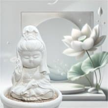 淨念吉祥小佛之寶瓶觀音小盤套組  傳遞平安與祝福 提升生活品質