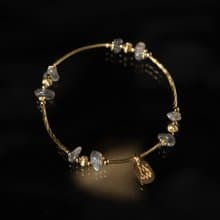 玻利維亞假期 I 藍光拉長石黃銅手鍊 C1712