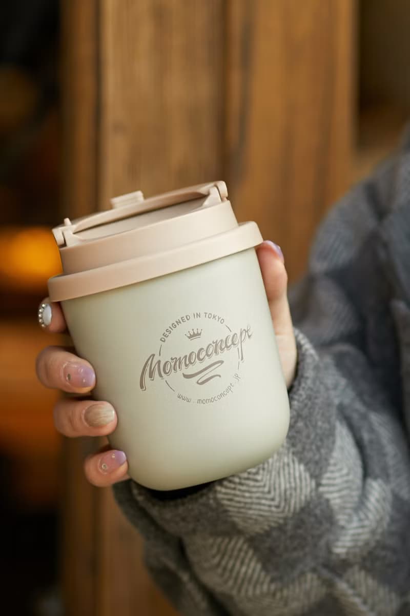 日本 MOMOCONCEPT Ice Latte 冰拿鐵 雙層不銹鋼真空咖啡杯 280ml