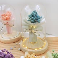 滿天星花束 滿天星玻璃罩 小夜燈 永生花 乾燥花 生日禮物