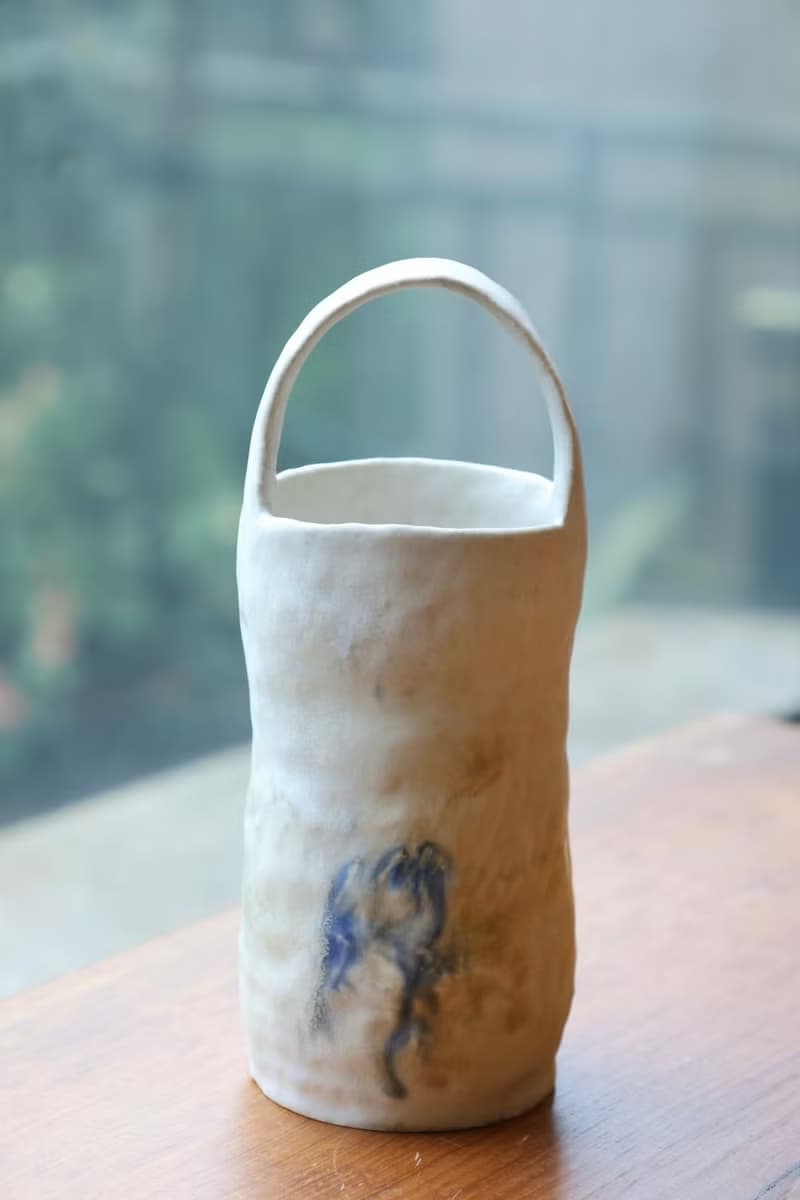 【聖誕節禮物】美國進口陶土手捏提把乾花器侘寂陶藝天使之翼藝術