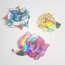 極光玫瑰貼紙 單張30 一組三入80