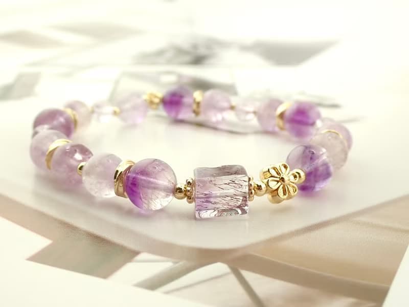 紫韻花神/紫超七手鍊 水晶手鍊 手鍊 水晶 能量 水晶手珠