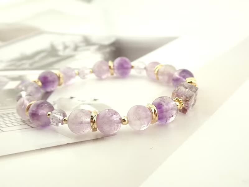 紫韻花神/紫超七手鍊 水晶手鍊 手鍊 水晶 能量 水晶手珠