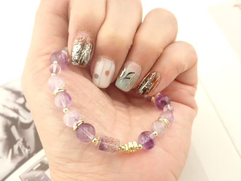 紫韻花神/紫超七手鍊 水晶手鍊 手鍊 水晶 能量 水晶手珠