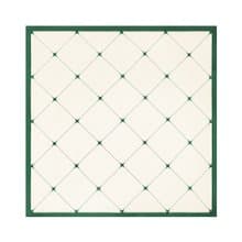 retar 綠色格紋原創桑蠶絲斜紋圍巾披肩大小絲巾方絲真絲法式復古