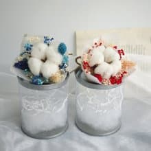 伊登花室 棉花滿天星 花罐禮盒 手綁小花束