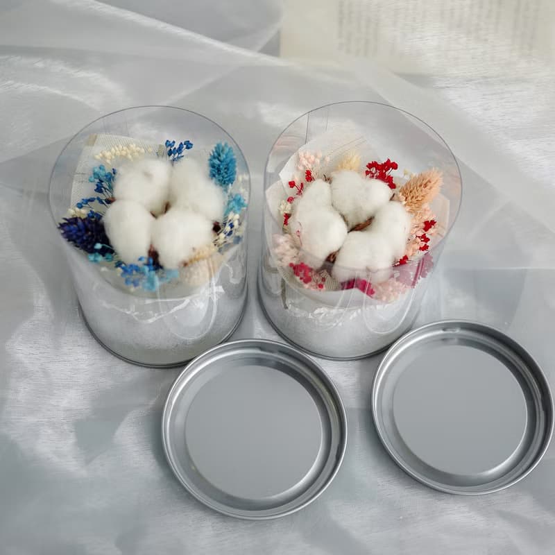 伊登花室 棉花滿天星 花罐禮盒 手綁小花束