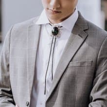 寶匣 保羅領帶 Bolo Tie 皮革項鍊 皮繩領帶 長項鍊 手繪冷琺瑯