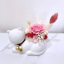 【接單訂製】貓咪永生小桌花-辦公室、居家擺飾、生日禮物