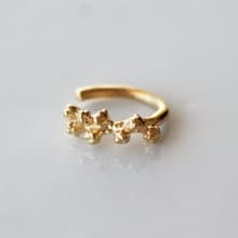 含羞草 純銀鍍金 耳骨夾 /Mimosa ear cuff -S size -/