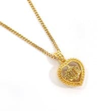 【日本直送 中古美品】クリスチャンディオール Christian Dior CD ネックレス ハート ロゴ ヴィンテージ メタル ゴールド アクセサリー