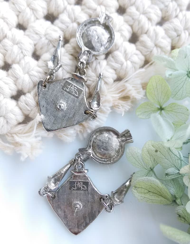 Vintage Jewelry 西洋古董飾品 銀色調 民族風格  針式耳環