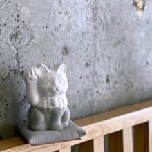 10CM 新版水泥招財貓擴香座 連水泥咕𠱸  右招財 / 左招福