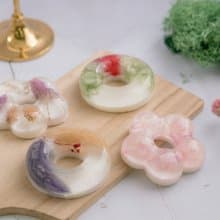 【 1人開班】甜甜圈香氛磚課程/乾燥花香氛體驗/一次做 2 個作品