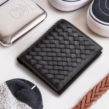 超薄編織皮革錢包 真皮短夾長夾 羊皮錢夾 信用卡包名片夾 男女皆