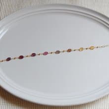 オーバル型トルマリンのブレスレット no.2１４kgf